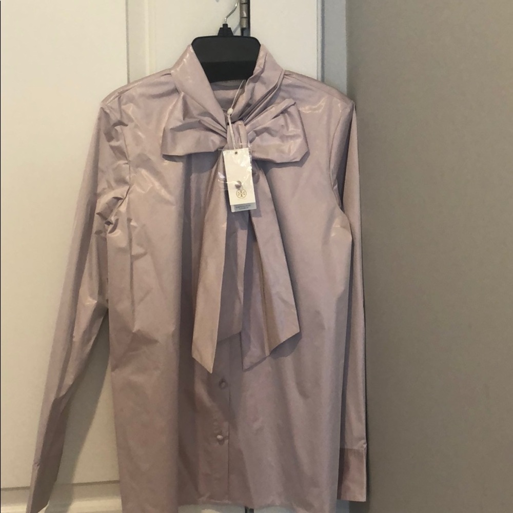 NWT Tory Burch Daphne Bow Blouse. Size 2.